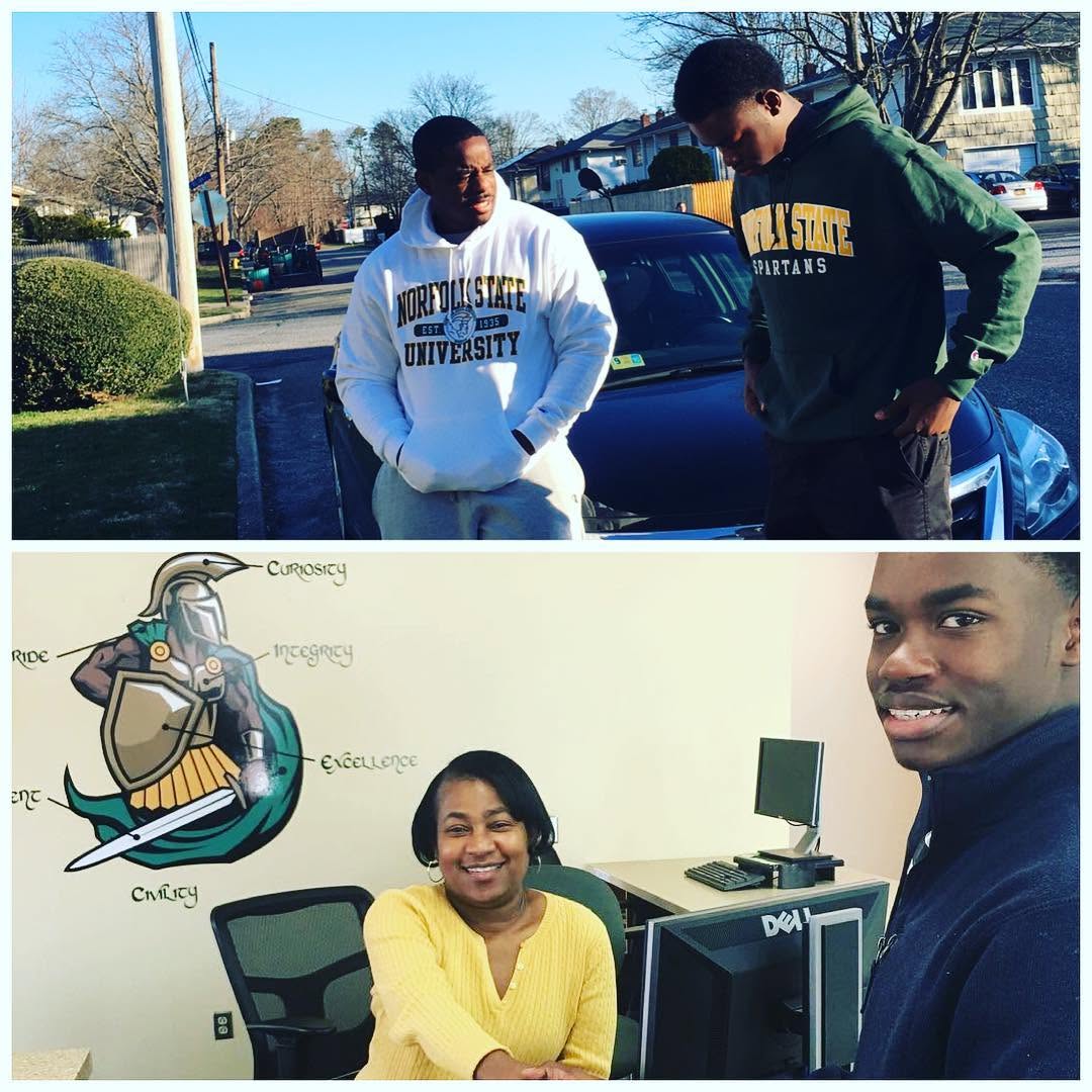 A student visiting Norfolk State University, then enrolling.
